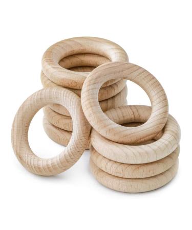 RUBY Natural Wooden Ring Teething Ring Wooden Rings for Arts and Crafts Tools 10 Pieces ( 5.4 cm / 2.12in) 54mm - Buy Online on GoSupps.com