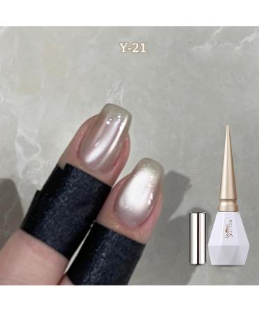 Rolita Gel Polish Rolita Nail Polish Cat Eye Gel Nail Polish Nude Ice-Clear Jade Gel Glitter Crystal Gel Nail Polish with Magnet Crystal Cat Eye Gel Polish Silver (Y-33) - Buy Online on GoSupps.com