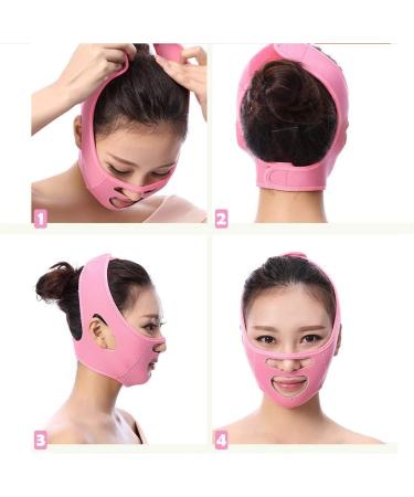 V-Facial Slimming Strap - Anti-Folded Facial Belt for Double Chin & Lifting - Pink Facial Correction Artifact for Beauty & Sleep - Buy Online on GoSupps.com