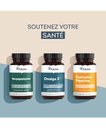 Vitavea Bien- tre - Om ga 3 - Huile de Poissons Sauvages Qualit Premium - Source d'EPA et DHA et Vitamine E - Bien- tre cardiovasculaire - 70 Capsules - 35 jours de cure - Fabriqu en France Nouveau - Om ga 3 - Buy Online on GoSupps.com
