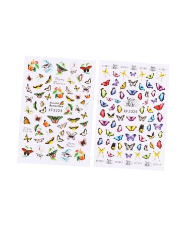 Healvian 8 Sheets Women Nail Art Sticker Nail Design DIY Fingernails Nail Decal Nail Stickers Nail Decor Stickers Nail Art Stickers Flower Patterns Manicure Tips Flower Stickers
