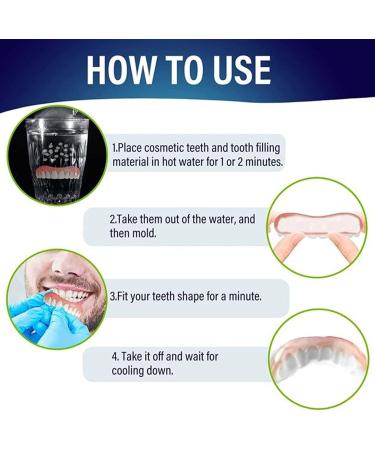 2 Pairs Dentures - Elastic and Comfortable Fake Teeth for Missing Teeth - Buy Online on GoSupps.com