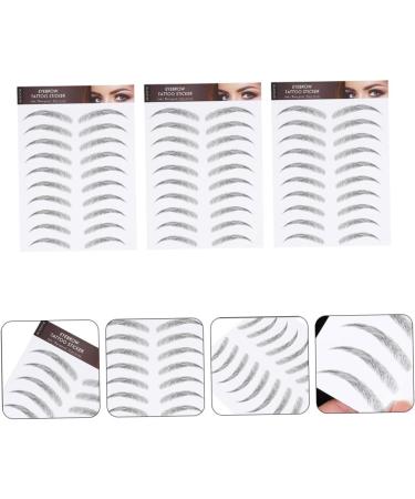 Beavorty 3 Sheets Waterproof Eyebrow Stickers Make up Kit False Eyebrows Sticker Eyebrow Stencils 4d Hair - Buy Online on GoSupps.com