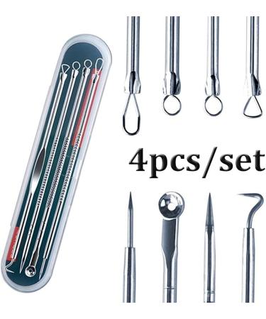 U-K Newest Dual Heads Acne Needle Blackhead Blemish Squeeze Pimple Extractor Remover Spot Cleaner Beauty Skin Care Tool 4pcs/set - Buy Online on GoSupps.com