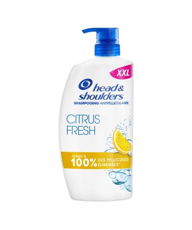 Head & Shoulders Citrus Fresh Anti-Dandruff Shampoo For Oily Hair With Pump 1000ml. Up To 100% Dandruff Eliminated, Clinically Proven. Daily Use