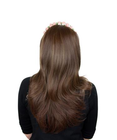 Prettyland Brown Brunette Streaked Long Wig | Gradient Layered Straight Hair for Every Day - Perfect for International Shipping - Buy Online on GoSupps.com