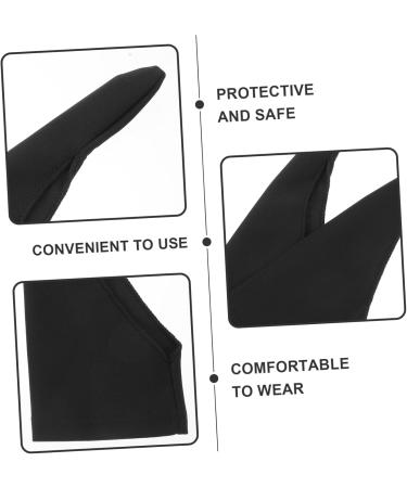 ULTECHNOVO 4 Pcs Sweat Thumb Guard - Finger Glove for Nail Biting Prevention | Black Touch Cloth for Digital Tablets | 17x7.5x0.5CM - International Shipping Available - Buy Online on GoSupps.com