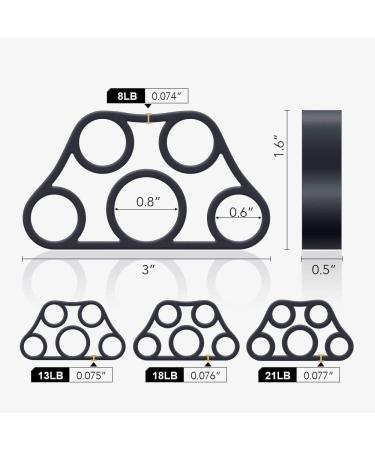 4 Pack Hand Exerciser Grip Strengthener  Finger Stretcher Hand Grip Resistance Bands Hand Strengthener Hand Strengthening Forearm Exerciser for Arthritis Black - Buy Online on GoSupps.com