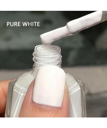 White Nail Polish - Pure White Nail Varnish - Milky White Nail Polish - Long Lasting Chip Resistant & Quick Drying Nail Polish for DIY Nail Art Manicure at Home - Buy Online on GoSupps.com
