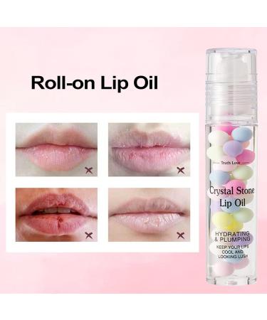 Lunaobrik Rolling Ball lip oil rolling lip oil moisturizing nonstick lip pro oil transparent plumping lip pro oil lip oil for lip care and lips for women - Buy Online on GoSupps.com