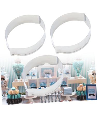 IMIKEYA Cake Mold 3 Pcs Baking Mold Stainless Steel Fondant Mold medium Silver - Buy Online on GoSupps.com