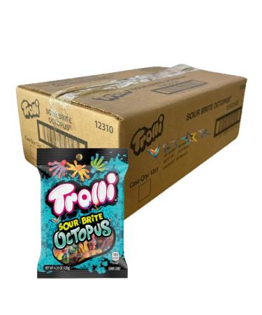 Trolli Sour Brite Octopus Assorted Flavor Sweet 120g (Pack of 12 (Full Box))