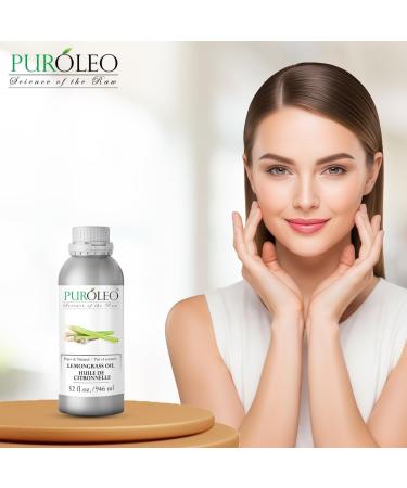 PUROLEO Lemongrass Essential Oil 32 Fl Oz/946 ML (Packed in Canada) for Aromatherapy and Skin Care - 100% Pure Lemongrass Oil for Diffuser Massage and DIY Recipes 32 Fl Oz (Pack of 1) - Buy Online on GoSupps.com