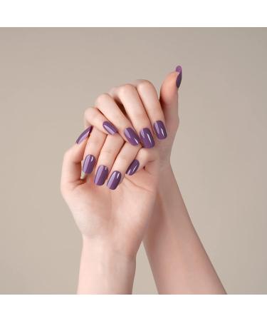 DANNI & TONI Semi Cured Gel Nail Strips Purple (Mulberry) - 16 Thin Gel Nail Stickers - Buy Online on GoSupps.com