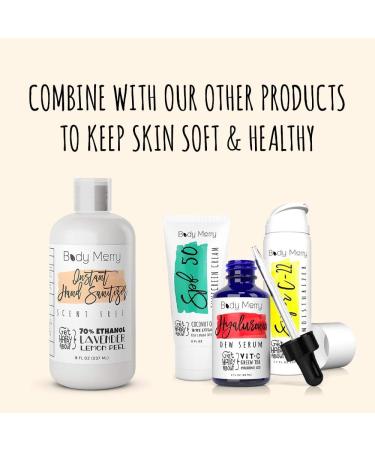 Body Merry 70% Ethyl Alcohol Hand Sanitizer Gel - 8 oz - Certified Organic Extracts - CDC Strength - Kills Germs Without Drying Skin - Buy Online on GoSupps.com
