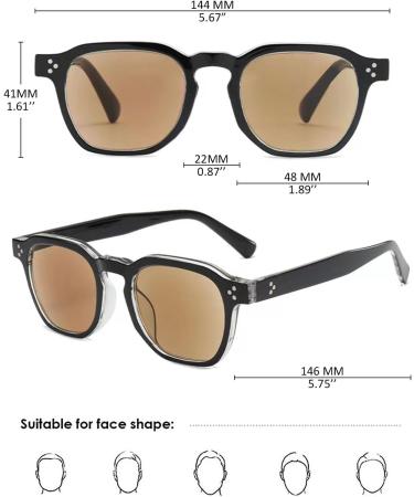 Koosufa Sun Reading Glasses for Men & Women - Stylish UV Protection Sunglasses with Six-Socket Frame | Available in 1.0 to 4.0 Magnification - Buy Online on GoSupps.com