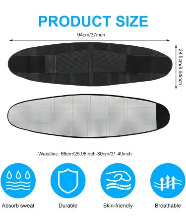 Acwoo Adjustable Abdominal Belt | Fitness Waist Trainer & Girdle for Weight Loss | Women's Belly Shaper in Black Size L - Buy Online on GoSupps.com