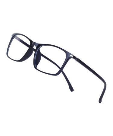 Blue Light Blocking Glasses for Computer - Anti Glare Fatigue Blocking Headaches Eye Strain - TR90 Frame Matt Black