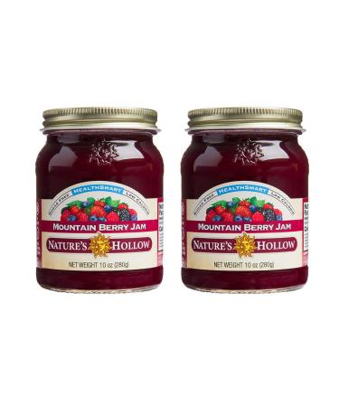 Nature's Hollow, Sugar-Free Mountain Berry Jam Preserves, 10 Ounces, Non GMO, Keto Friendly, Vegan and Gluten Free - 2 Pack