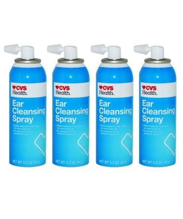 4 X Ear Rinse Cleansing Spray Earwax Wax Removal Solution Gentle Cleaning Wash Rinse Removes Build Up from Ears Safely Cleanse Sensitive Ear Canal Irrigation Washing Flushing