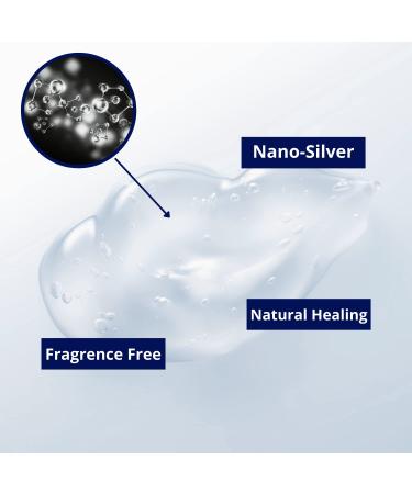 Optivida Health Nano-Silver Infused Cream | Advanced Cellular Silver Gel for Scars, Wounds, Rashes, and Skin Irritations | Hyaluronic Acid, Coconut Oil, Vitamin E | Unscented - 3.4 oz | Pack of 1 - Buy Online on GoSupps.com