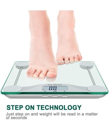 NUTRI FIT Digital Bathroom Scale with BMI, Large Backlight Display - 400 lbs Capacity - Buy Online on GoSupps.com