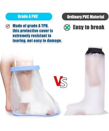 Sumifun Waterproof Foot Cast Cover for Shower - Adult Ankle Cast Protector with Non-slip Padding Bottom - Keep Wounds Dry - Buy Online on GoSupps.com