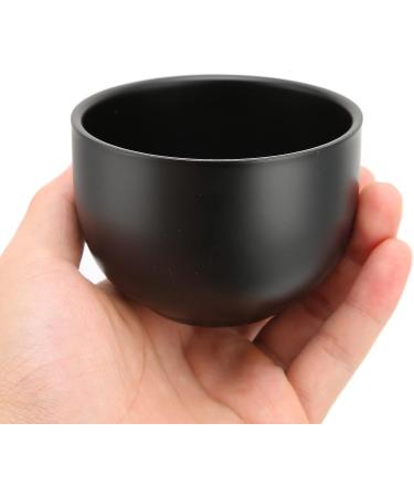 AMONIDA Black Stainless Steel Shaving Bowl - Curved Design with Anti-Slip Bottom for Men's Facial Shaving - Buy Online on GoSupps.com