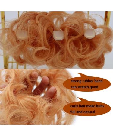 iLUU 2pcs Peach Color Messy Hair Bun Extensions Chignons Synthetic Natural Hairpieces Hair Scrunchie Scrunchy Updo Hairpiece Hair Buns for Women Girl Party Cosplay #1344-peach - Buy Online on GoSupps.com