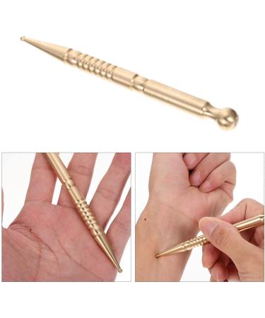 Fomiyes Relaxing Deep Salon Acupuncture Pencil Set - Professional Handheld Massage Tools Golden Earplugs & Facial Reflex Zone Therapy - 4PCS - Buy Online on GoSupps.com