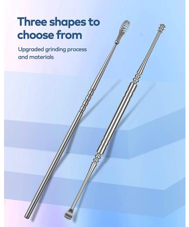 Stainless Steel Double-Ended Earwax Remover Spiral Cleaner for Kids, Adults & Seniors - Buy Online on GoSupps.com