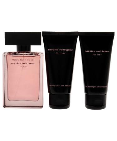 Narciso Rodriguez Musc Noir Rose 3 Pc Gift Set - EDP Spray, Body Lotion, Shower Gel - Buy Online on GoSupps.com