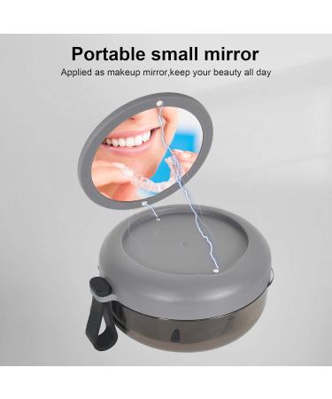 Buy Prosdese Denture Box with Mirror & Filter - Portable Gray Storage for Braces & Dental Care Essentials - Buy Online on GoSupps.com