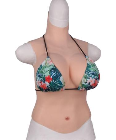 Knobco Realistic Silicone Breast Shapes - High Collar Mastectomy Prosthesis & Halloween Costumes - D Cup (1850g) - Yellow Skin - Buy Online on GoSupps.com