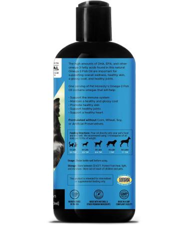 Omega-3 Fish Oil for Dogs - Pet Liquid Food Skin & Coat Health Supplement - EPA + DHA Fatty Acids May Reduce Shedding & Itching- Supports Immunity Hip Joint Brain & Heart Health (16 Oz) - Buy Online on GoSupps.com