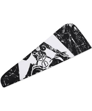 Satanic Goat Baphomet Microfiber Hair Towel Wrap for Women - 10"x26" Super Absorbent Hair Turban with Button | International Shipping - Buy Online on GoSupps.com
