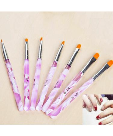 7 Nail Brushes | Tool Professional UV Gel Brush Pen | Brush Pen Nail Art Painting | Nail Art Tips Builder Brush Nail Painting Polish Brush Pen Nail Clean Up Brush Set for Home and Salon Use. - Buy Online on GoSupps.com
