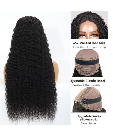 Healthair Glueless Deep Wave Lace Front Wig 22 Pre Plucked and Pre Cut - Bleached Knots Closure for Black Women - Buy Online on GoSupps.com