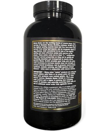 Healthy N Fit Anabolic Amino 10,000 - Hydrolyzed Egg & Whey Amino Acid Tablets (180) - Fast Absorbing Formula - Buy Online on GoSupps.com