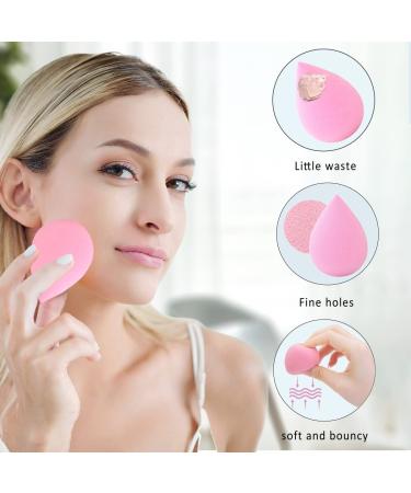 6 Pcs Makeup Blender Beauty Sponge Set - Latex-Free Sponges for Liquid, Cream, and Powder Foundation - Super Soft Beauty Blender Set in Light Pink - Buy Online on GoSupps.com