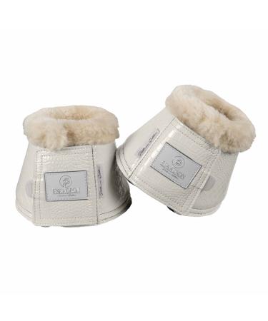 Eskadron Platinum Bell Boots Jump Boots Croco FAUXFUR 1 pair pearlgrey M