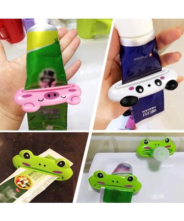 Toothpaste Tube Squeezer Dispenser Sonku 10 Pack Cartoon Animal Plastic Toothpaste Clips for Bathroom-Panda Pig Frog Bear Cat - Buy Online on GoSupps.com
