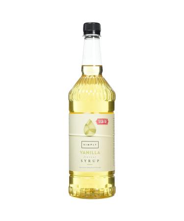 Simply Sugar Free Vanilla Syrup Low Calorie Vegan & Nut Free Flavoured Syrup for Coffee Cocktails & Baking (1 Litre) Vanilla Single