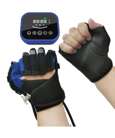 Rehabilitation Robot Gloves Hand Rehabilitation Device for Stroke Hemiplegia Hand Function Dysfunction Recovery Finger Trainer Straightening Brace Guard Left XL