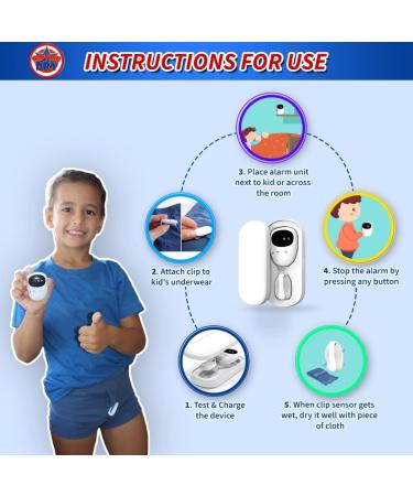 Captain Dry Wireless Bedwetting Alarm for Kids - Loud Sound, Armband Included - Clinically Proven System for Deep Sleepers Boys and Girls - Buy Online on GoSupps.com