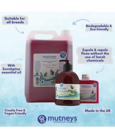 Mutneys Professional Pet Care Natural Flea Dog Shampoo 500 ml 500ml - Buy Online on GoSupps.com