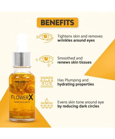 FlowerX Anti Aging Serum - Brightens & Moisturizes Under Eyes for All Skin Types | Smooths Wrinkles & Fine Lines - Buy Online on GoSupps.com