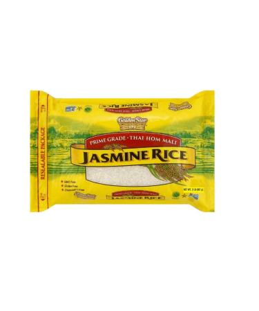 Golden Star Prime Grade Long Grain Fragrant Jasmine Rice, 2 Lb