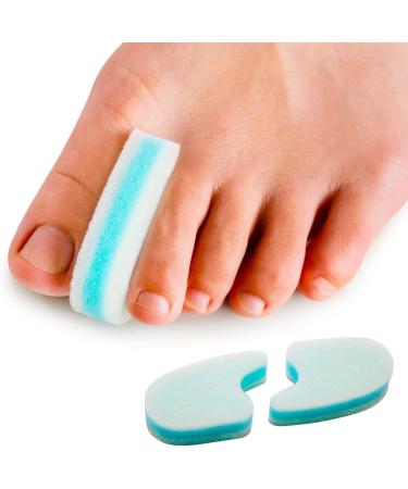 Sumifun Toe Spacers 8 Packs of Toe Separators for Align Toes and Overlapping Toes and Hammer Toe Pain Relief Light Blue
