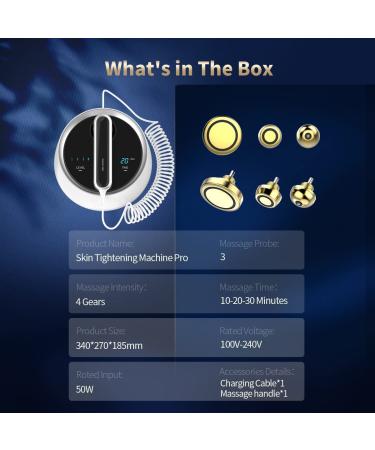 RF Radio Skin Tightening Machine w/ Red LED Therapy - Anti-Aging & Dark Circle Reduction for Face, Neck, Belly & Thighs - Buy Online on GoSupps.com